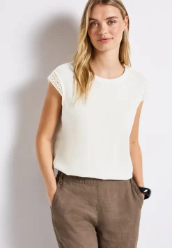 Shirt met gehaakte details