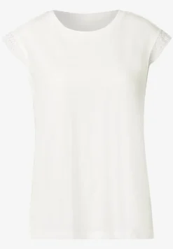 Shirt met gehaakte details