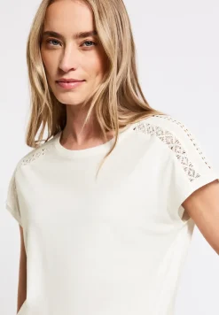 Shirt met gehaakte details
