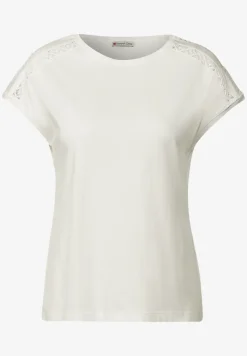 Shirt met gehaakte details