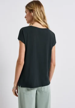 Shirt met gehaakte details