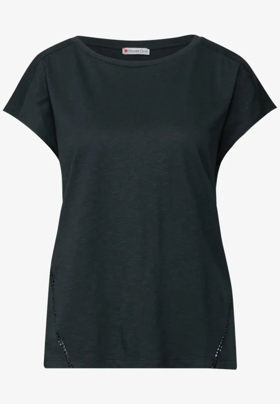Shirt met gehaakte details