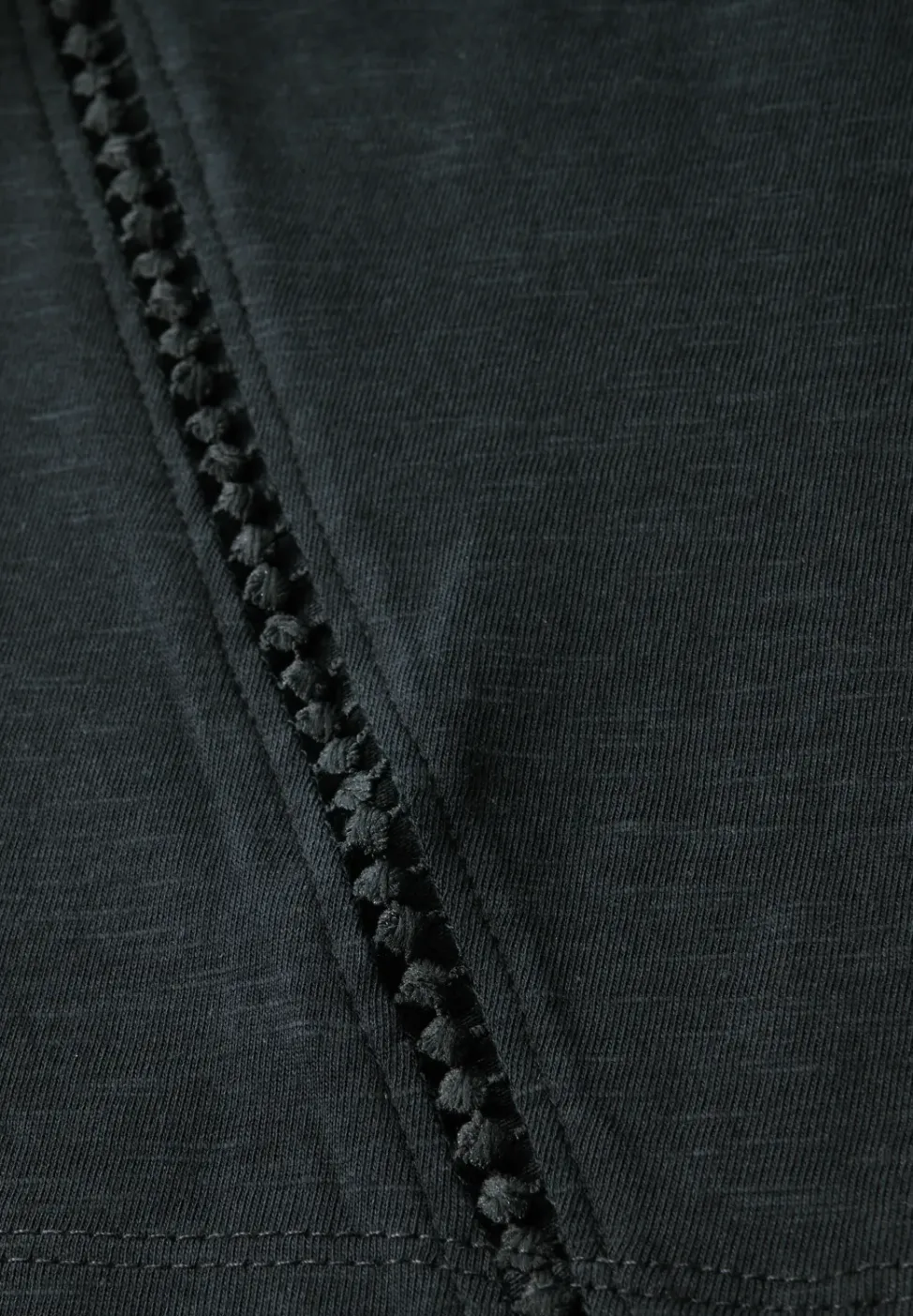 Shirt met gehaakte details