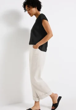 Shirt met gehaakte details
