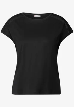Shirt met gehaakte details