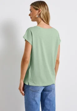 Shirt met gehaakte details