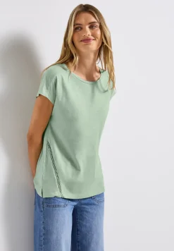 Shirt met gehaakte details