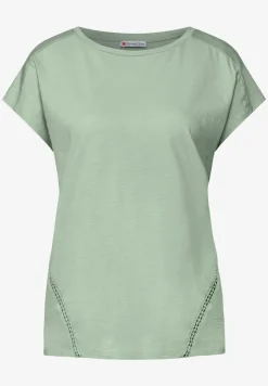 Shirt met gehaakte details