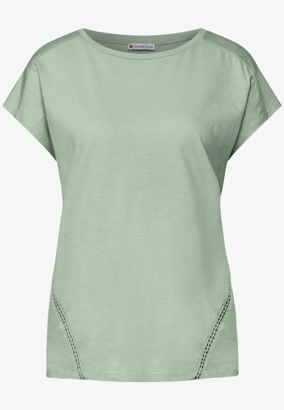 Shirt met gehaakte details