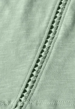 Shirt met gehaakte details