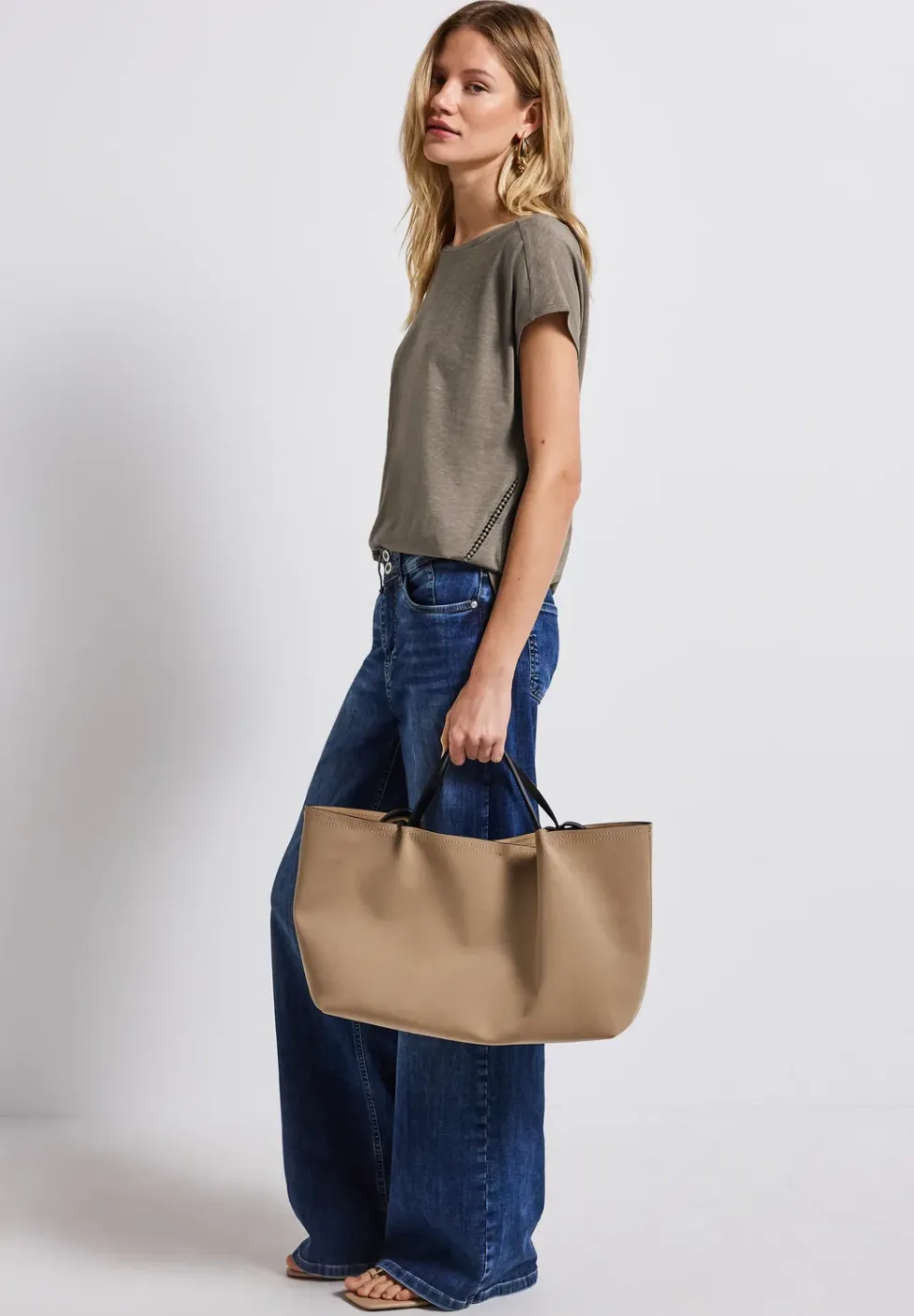 Shirt met gehaakte details