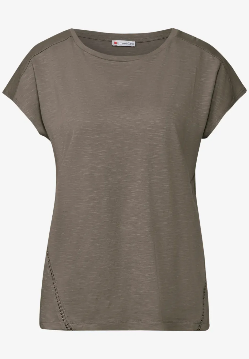 Shirt met gehaakte details