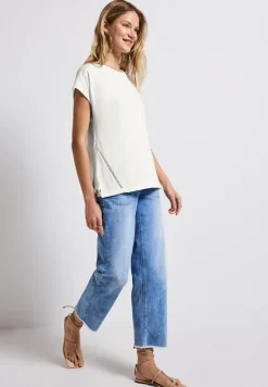 Shirt met gehaakte details