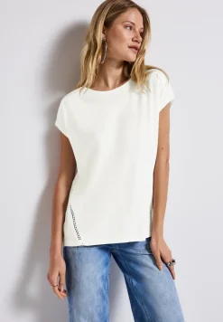 Shirt met gehaakte details
