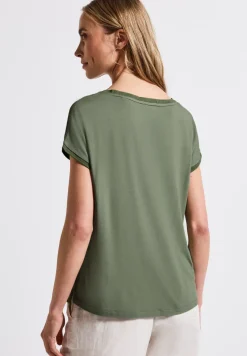 Shirt met gemengde structuur