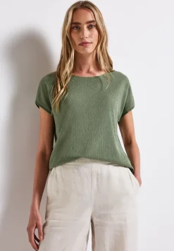 Shirt met gemengde structuur