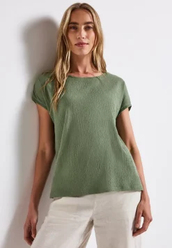 Shirt met gemengde structuur
