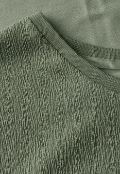 Shirt met gemengde structuur