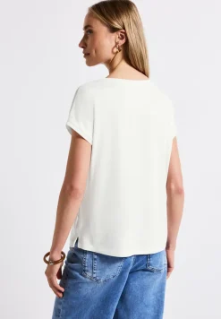 Shirt met gemengde structuur