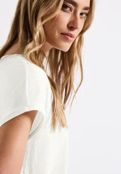 Shirt met gemengde structuur