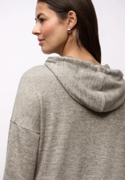 Shirt met gemêleerde capuchon