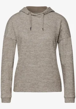 Shirt met gemêleerde capuchon