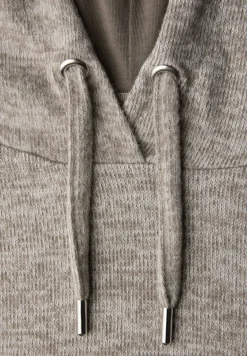 Shirt met gemêleerde capuchon