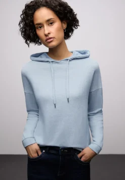 Shirt met gemêleerde capuchon