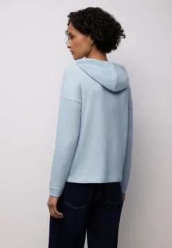 Shirt met gemêleerde capuchon