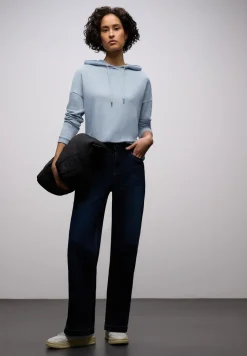 Shirt met gemêleerde capuchon