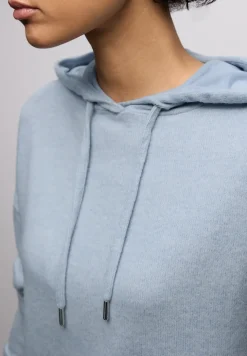 Shirt met gemêleerde capuchon