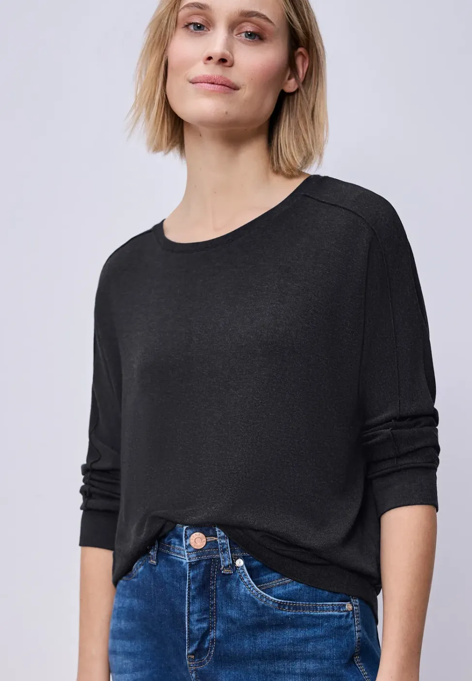 Shirt met gemêleerde look
