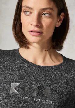 Shirt met gemêleerde look