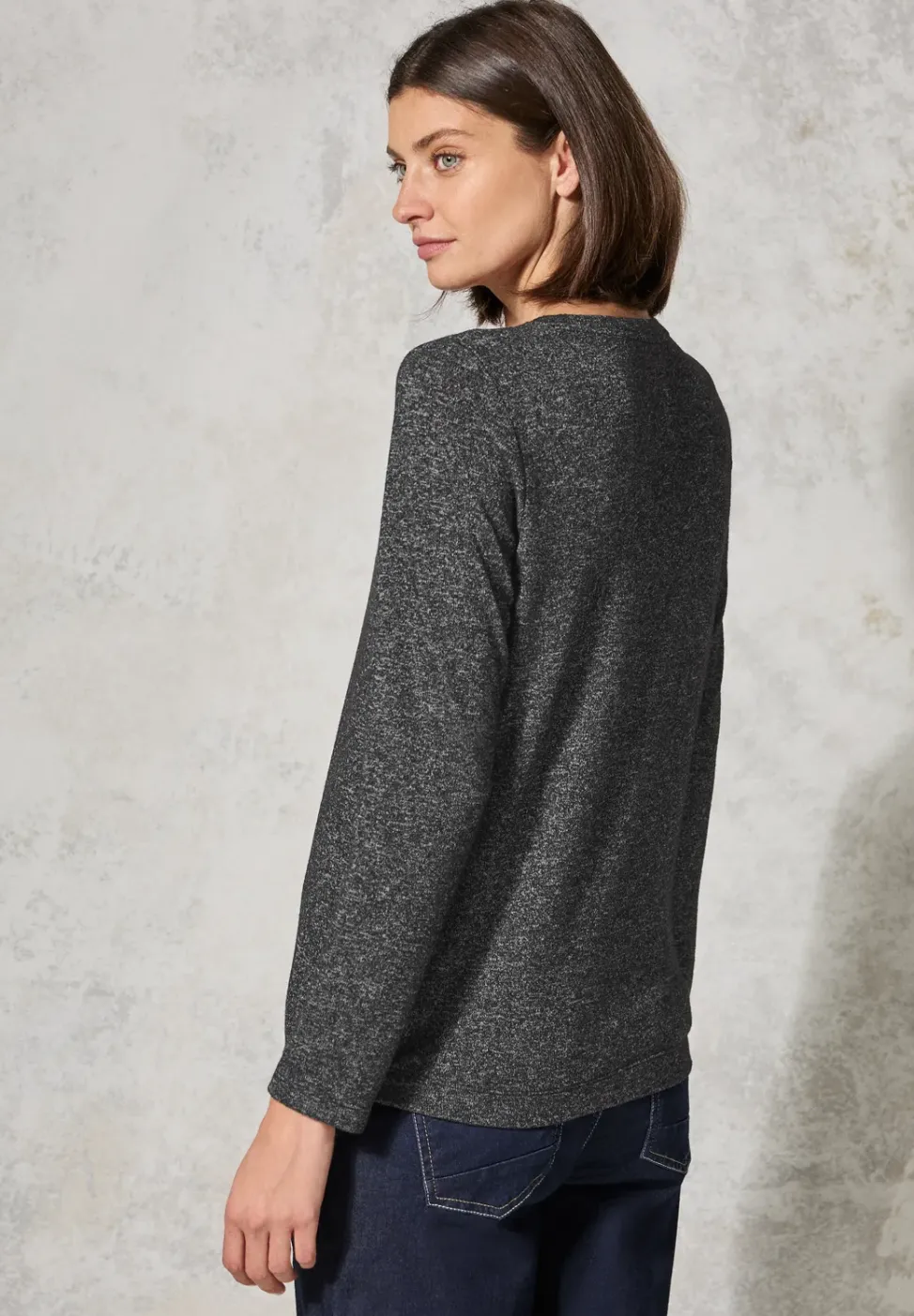 Shirt met gemêleerde look