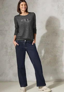 Shirt met gemêleerde look