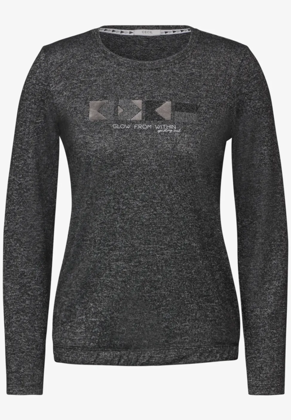 Shirt met gemêleerde look
