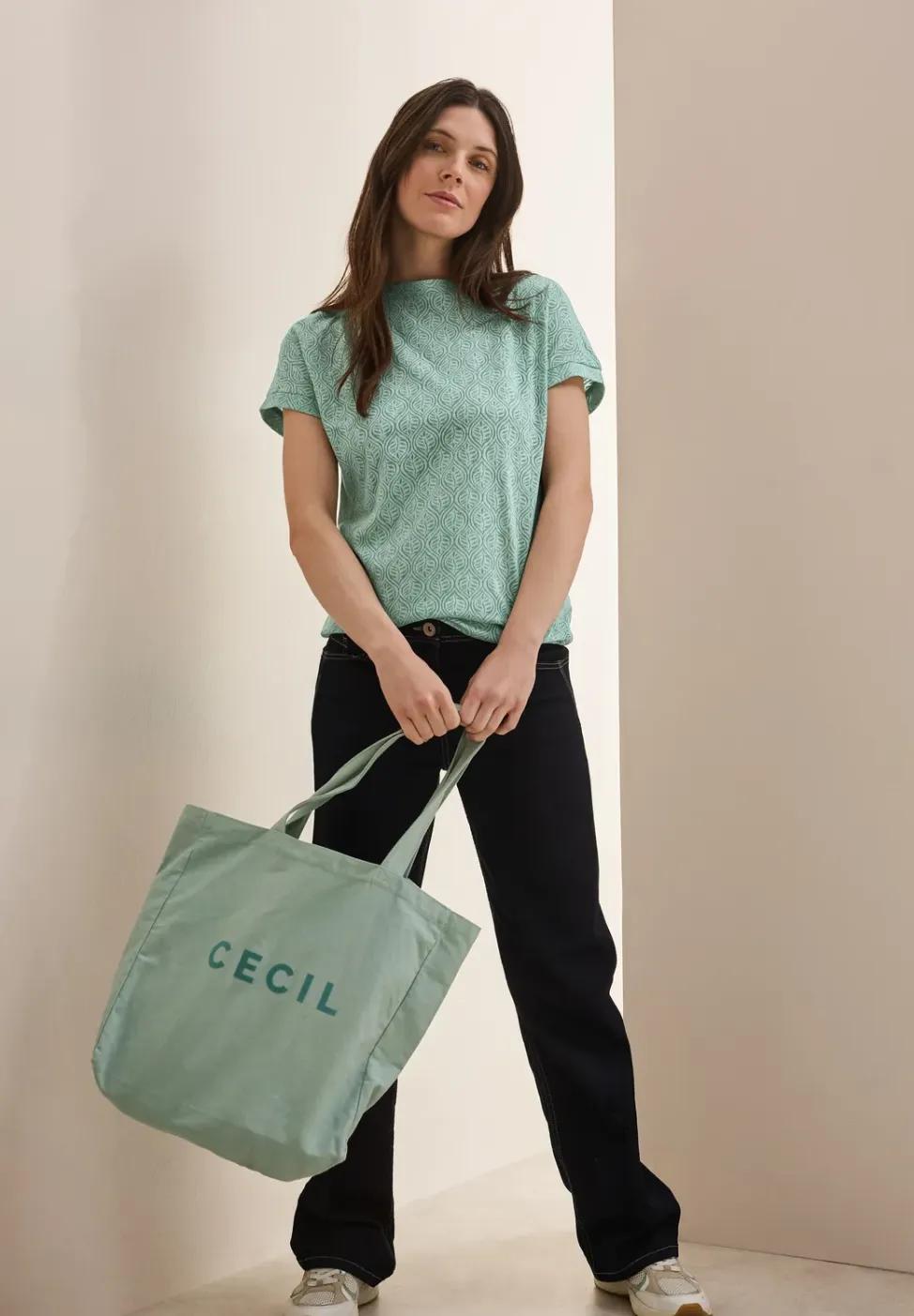 Shirt met gemêleerde look