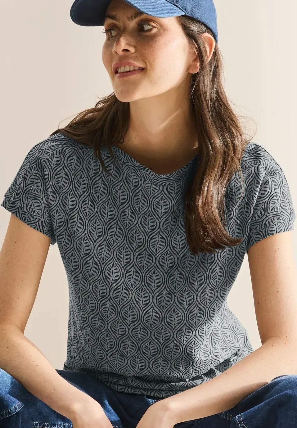 Shirt met gemêleerde look