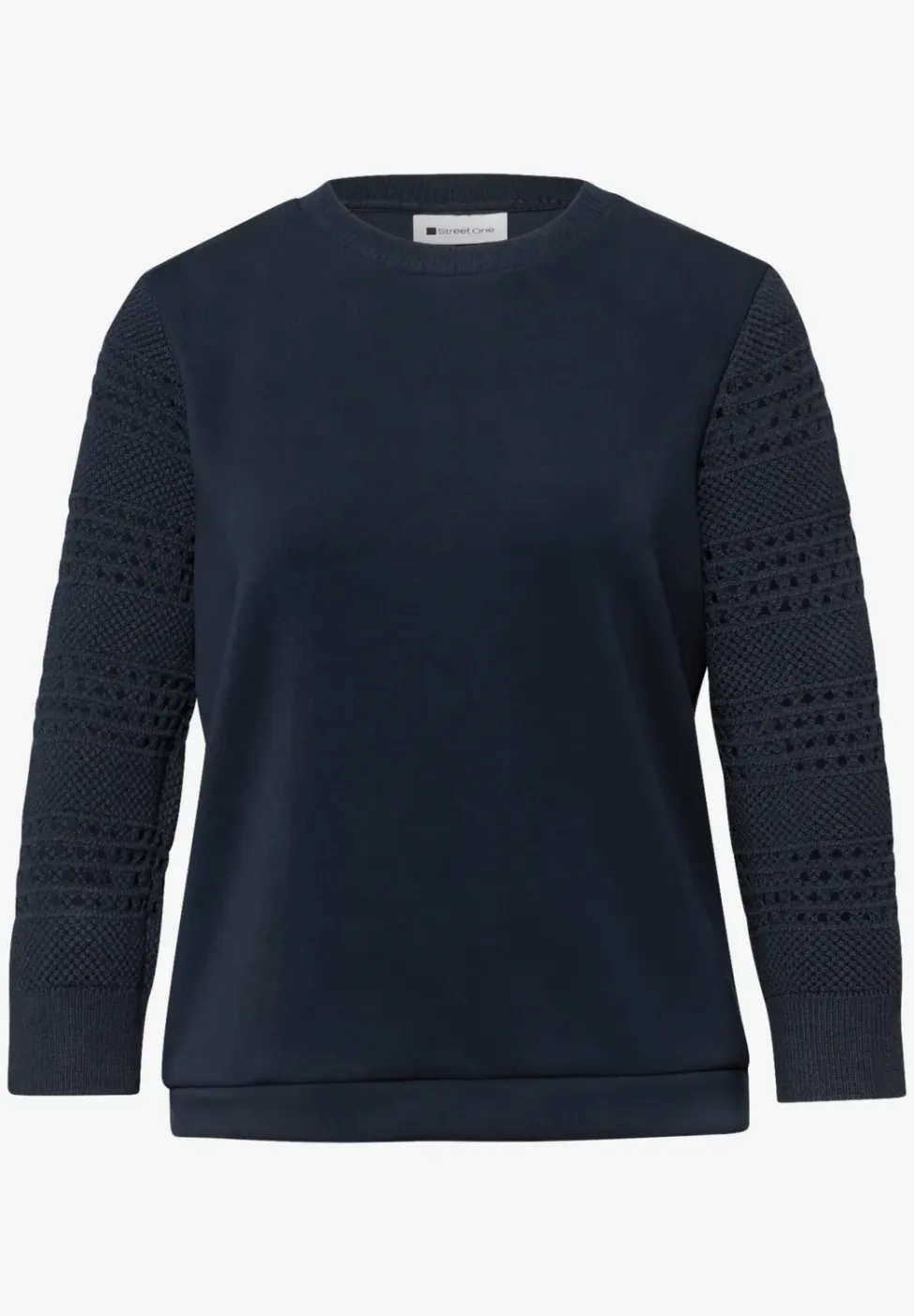Shirt met geperforeerde mouwen