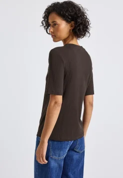 Shirt met geribbelde textuur