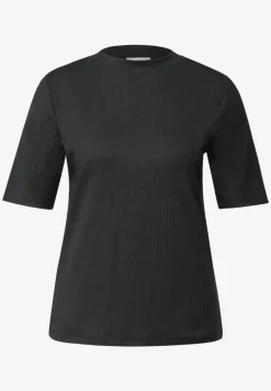 Shirt met geribbelde textuur