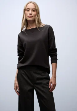 Shirt met geribd detail