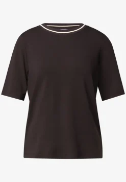 Shirt met geribd detail