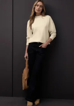 Shirt met geribde details
