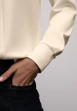 Shirt met geribde details
