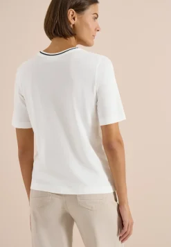 Shirt met geribde details
