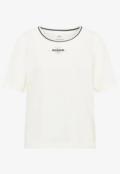 Shirt met geribde details