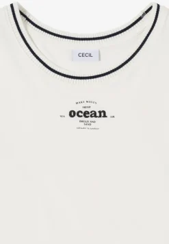 Shirt met geribde details