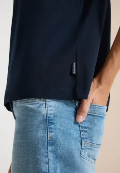 Shirt met geribde details