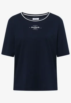 Shirt met geribde details